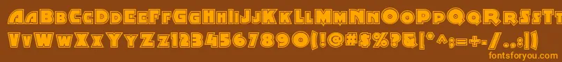 Minstrelpostertwo Font – Orange Fonts on Brown Background