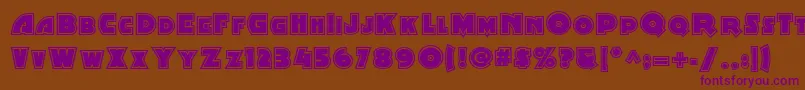Minstrelpostertwo Font – Purple Fonts on Brown Background