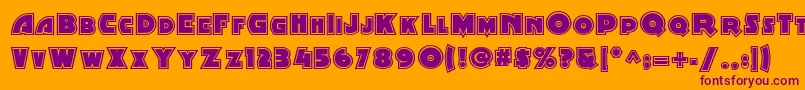 Minstrelpostertwo Font – Purple Fonts on Orange Background