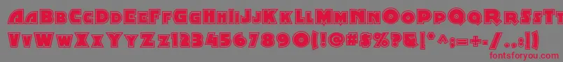 Minstrelpostertwo Font – Red Fonts on Gray Background