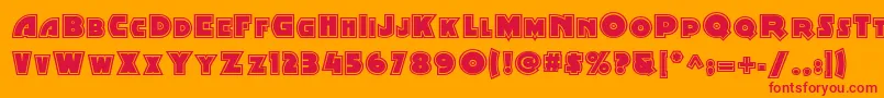 Minstrelpostertwo Font – Red Fonts on Orange Background