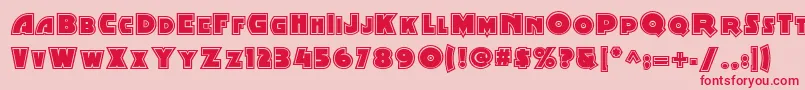 Minstrelpostertwo Font – Red Fonts on Pink Background