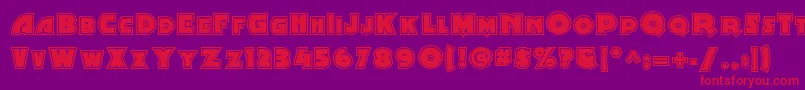 Minstrelpostertwo Font – Red Fonts on Purple Background