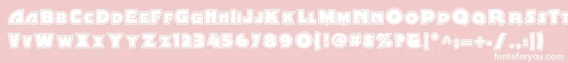 Minstrelpostertwo Font – White Fonts on Pink Background