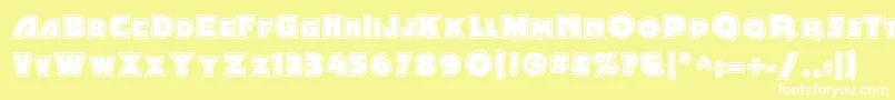 Minstrelpostertwo Font – White Fonts on Yellow Background