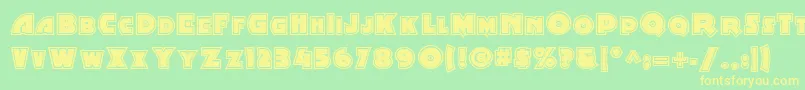 Minstrelpostertwo Font – Yellow Fonts on Green Background