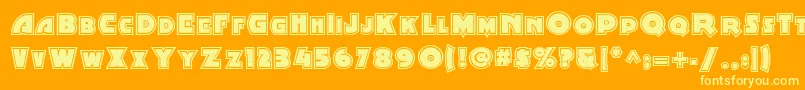 Minstrelpostertwo Font – Yellow Fonts on Orange Background