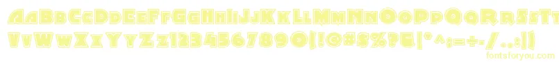 Minstrelpostertwo Font – Yellow Fonts on White Background