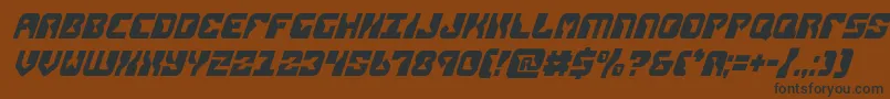 replicantcondital Font – Black Fonts on Brown Background