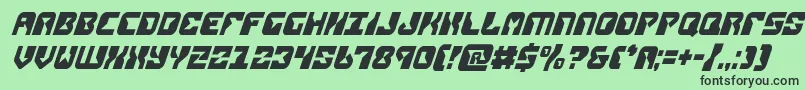replicantcondital Font – Black Fonts on Green Background