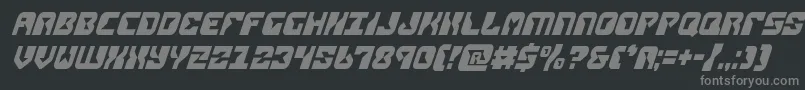 replicantcondital Font – Gray Fonts on Black Background