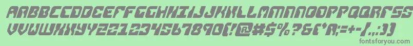 replicantcondital Font – Gray Fonts on Green Background