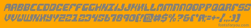 replicantcondital Font – Gray Fonts on Orange Background