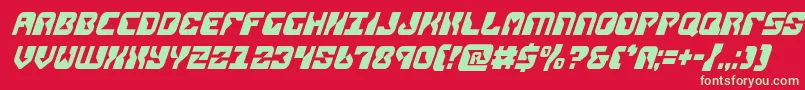 replicantcondital Font – Green Fonts on Red Background