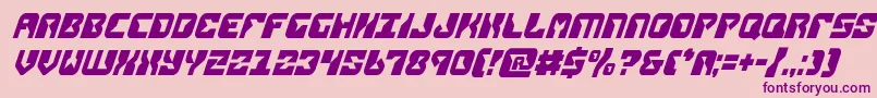 replicantcondital Font – Purple Fonts on Pink Background