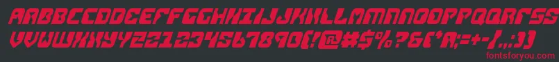replicantcondital Font – Red Fonts on Black Background