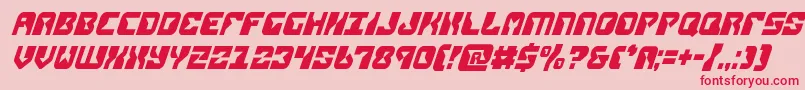 Czcionka replicantcondital – czerwone czcionki na różowym tle