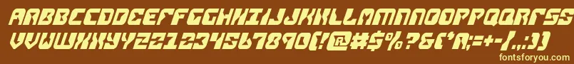 Шрифт replicantcondital – жёлтые шрифты на коричневом фоне
