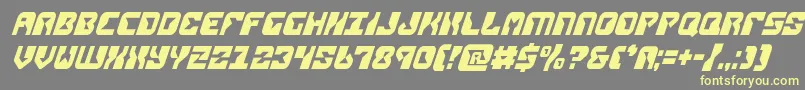 replicantcondital Font – Yellow Fonts on Gray Background