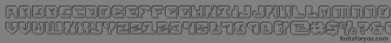 replicantengrave Font – Black Fonts on Gray Background