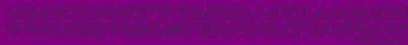 replicantengrave Font – Black Fonts on Purple Background