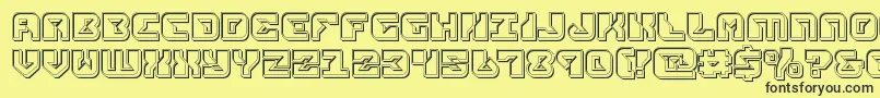 replicantengrave Font – Black Fonts on Yellow Background