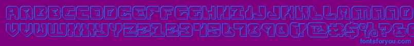 replicantengrave Font – Blue Fonts on Purple Background