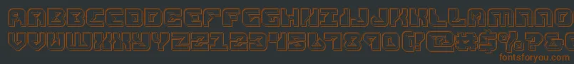 replicantengrave Font – Brown Fonts on Black Background