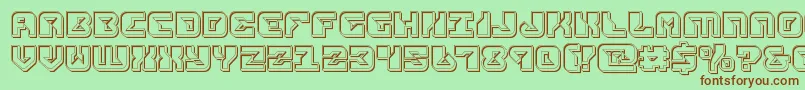 replicantengrave Font – Brown Fonts on Green Background