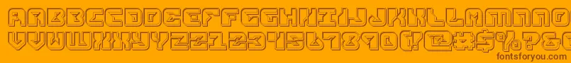 replicantengrave Font – Brown Fonts on Orange Background