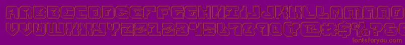 replicantengrave Font – Brown Fonts on Purple Background