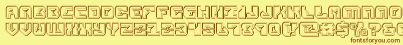 replicantengrave Font – Brown Fonts on Yellow Background