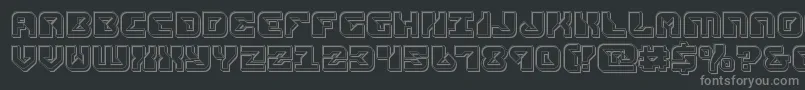 replicantengrave Font – Gray Fonts on Black Background