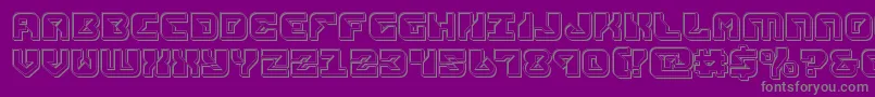 replicantengrave Font – Gray Fonts on Purple Background