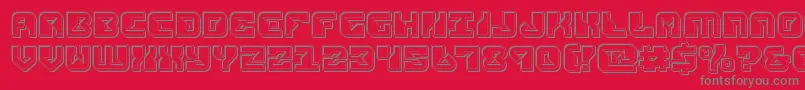 replicantengrave Font – Gray Fonts on Red Background