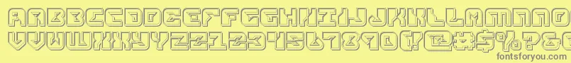 replicantengrave Font – Gray Fonts on Yellow Background