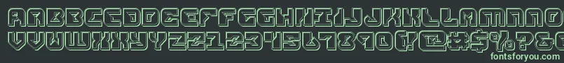 replicantengrave Font – Green Fonts on Black Background