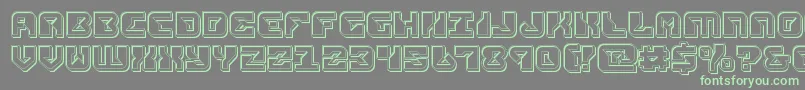 replicantengrave Font – Green Fonts on Gray Background