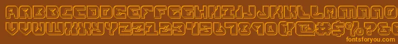 replicantengrave Font – Orange Fonts on Brown Background