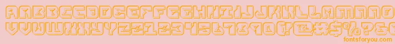 replicantengrave Font – Orange Fonts on Pink Background