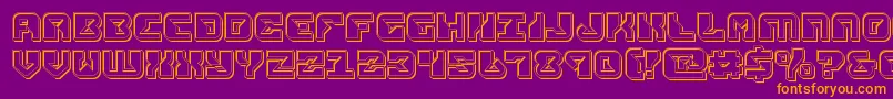 replicantengrave Font – Orange Fonts on Purple Background