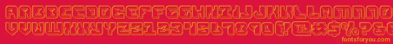 replicantengrave Font – Orange Fonts on Red Background