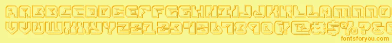 replicantengrave Font – Orange Fonts on Yellow Background