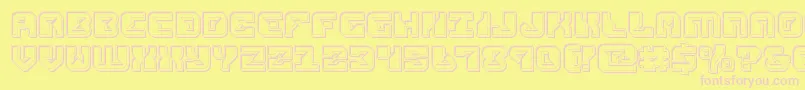 replicantengrave Font – Pink Fonts on Yellow Background