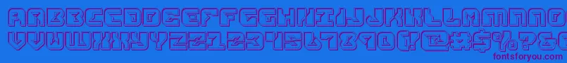 replicantengrave Font – Purple Fonts on Blue Background