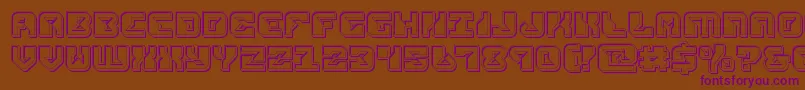 replicantengrave Font – Purple Fonts on Brown Background