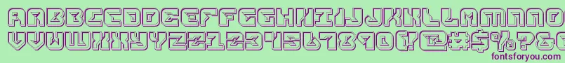 replicantengrave Font – Purple Fonts on Green Background