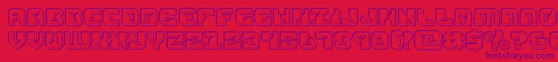 replicantengrave Font – Purple Fonts on Red Background