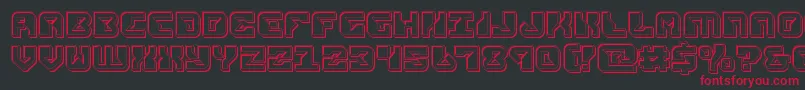 replicantengrave Font – Red Fonts on Black Background