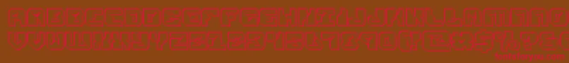 replicantengrave Font – Red Fonts on Brown Background